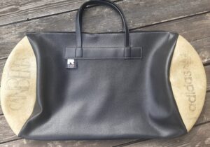 Sac de sport Ballon Vintage Adidas Canberra noir – Image 2