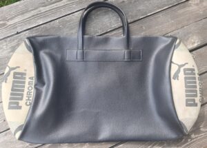 Sac de sport Ballon Vintage Cuir Puma noir – Image 2