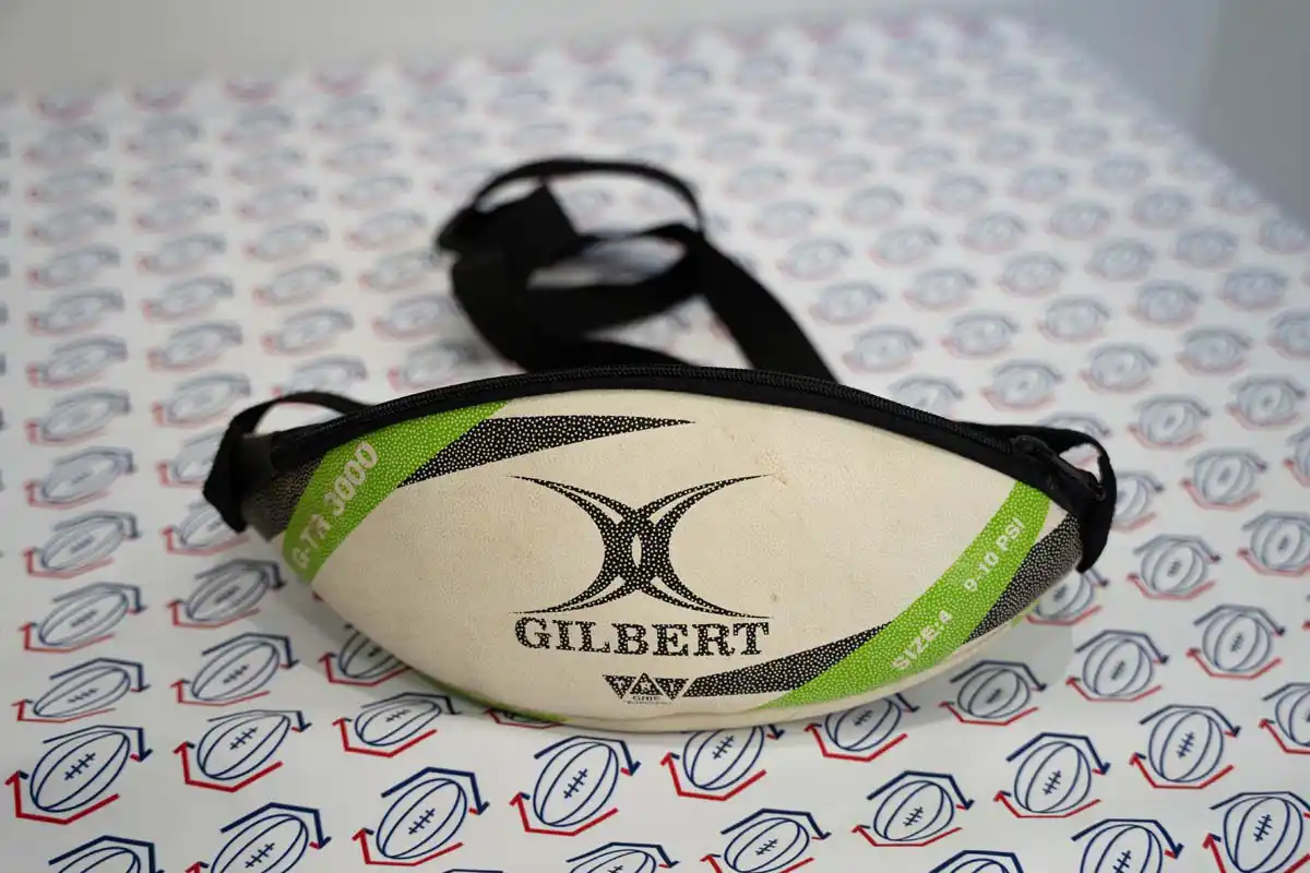 Sac Banane Gilbert Vert en ballon recyclé Sac banane rugby recyclé Gilbert vert