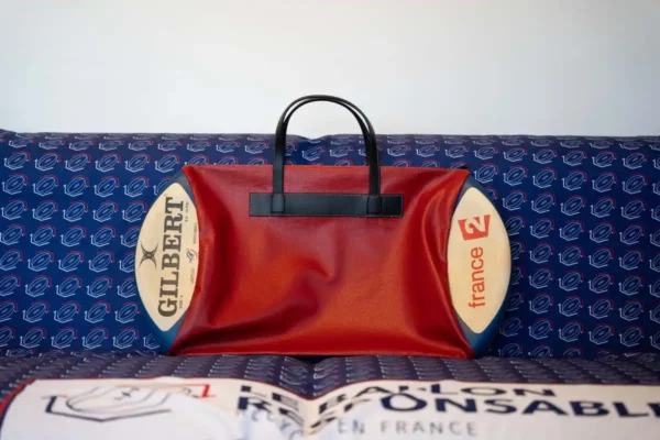 Sac de sport en ballon de rugby recyclé - Ballon Gilbert FFR France 2