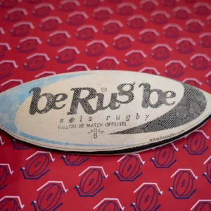 Trousse écolier ballon recyclé BeRugBe bleu / noir