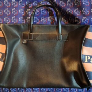 Sac de sport noir Eden Park rayé bleu foncé / rose