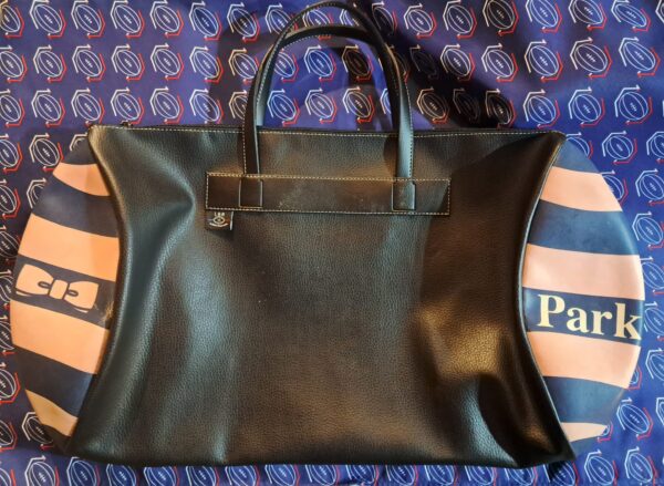 Sac de sport noir Eden Park rayé bleu foncé / rose