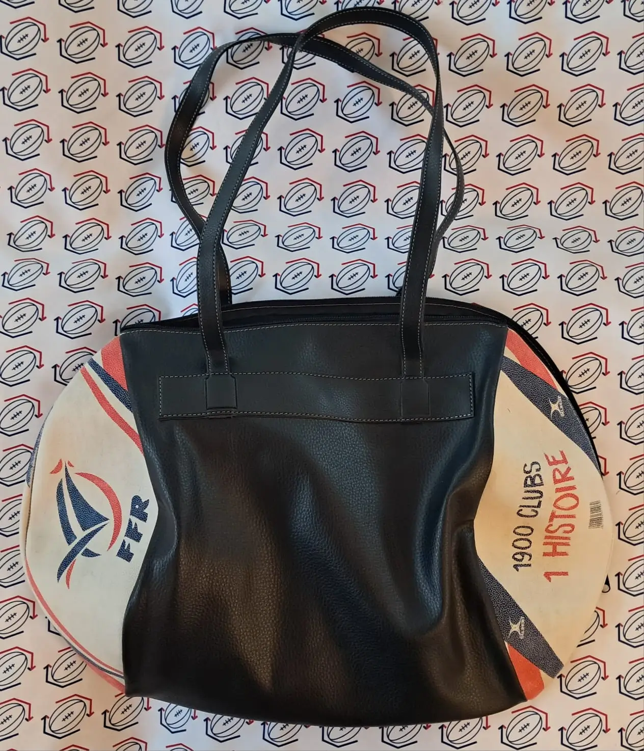 Sac Demi-Ouverture NOIR - Ballon Gilbert FFR/Ballon du Centenaire Sac-demi-ouverture-NOIR - Ballon Gilbert FFR - Ballon du Centenaire