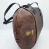 Sac Demi-Ouverture Vintage MARRON - STADE TOULOUSAIN sac demi ouverture ballon rugby recycle cuir st toulouse vintage marron