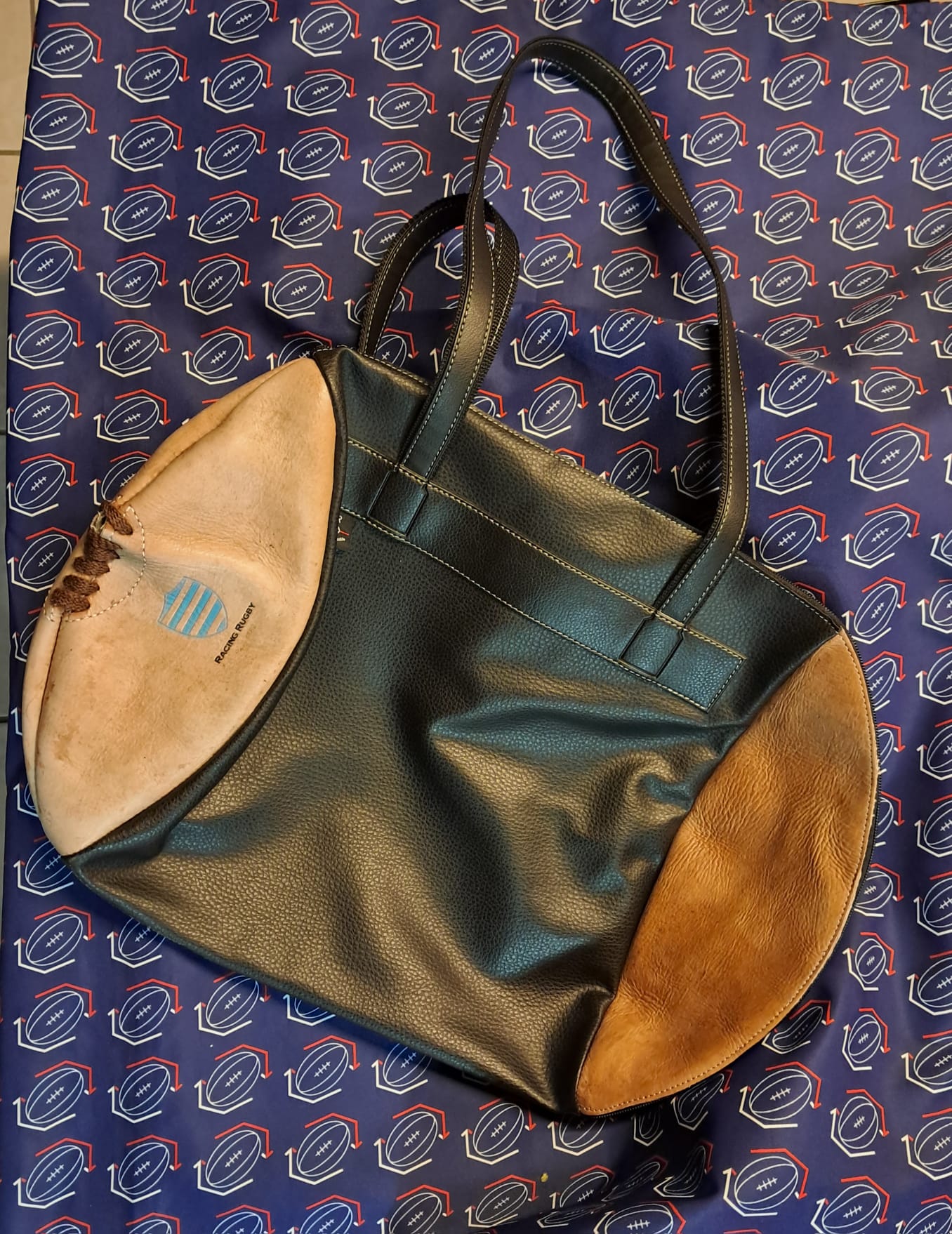 Sac Demi-Ouverture Vintage NOIR - RACING 92