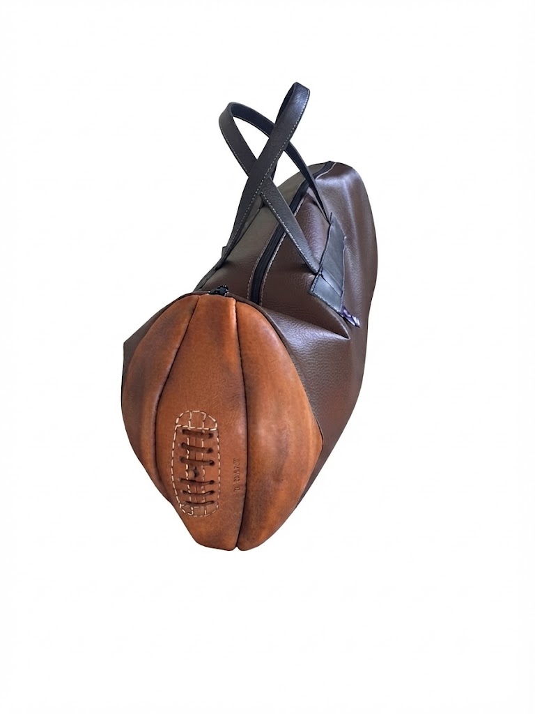 Sac de Sport MARRON - Ballon Vintage en cuir