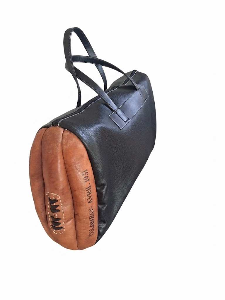Sac de Sport NOIR - Ballon Vintage en cuir - 1931 Sac de Sport NOIR - Ballon Vintage en cuir - 1931