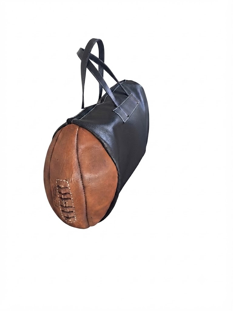 Sac de Sport NOIR - Ballon Vintage en cuir