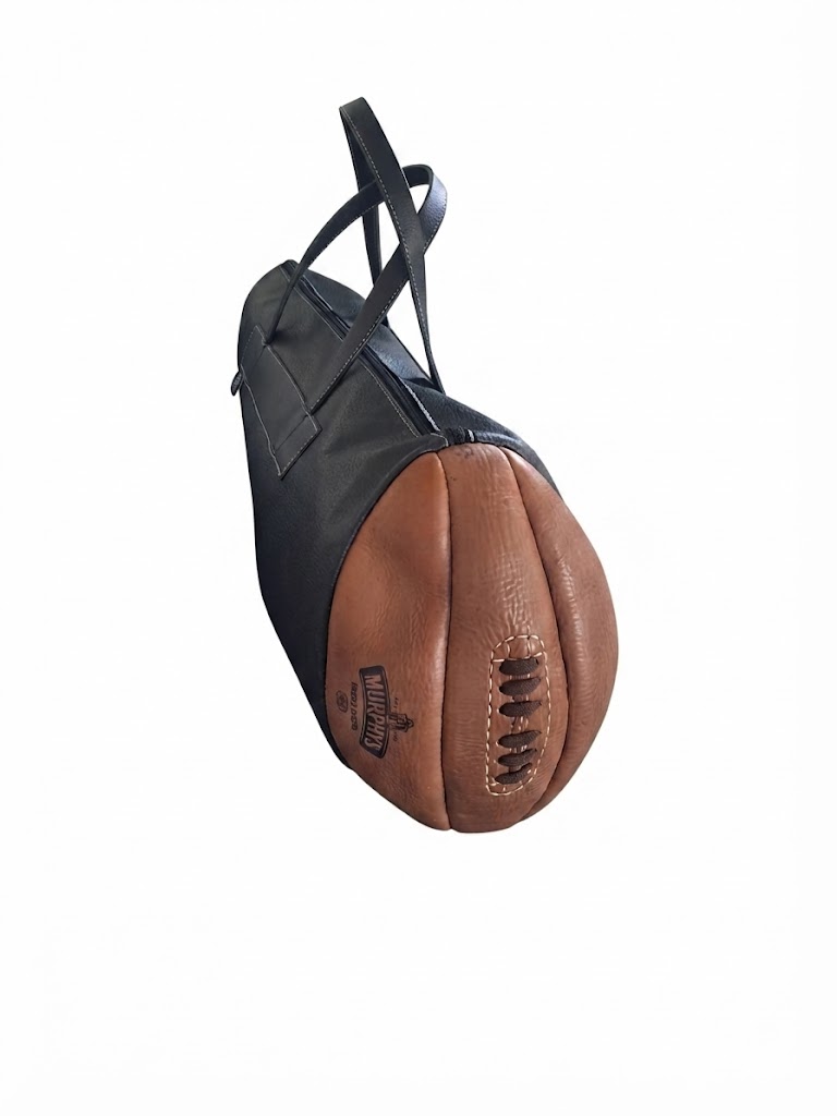 Sac de Sport NOIR - Ballon Vintage en cuir - Murphy's Irish Beer